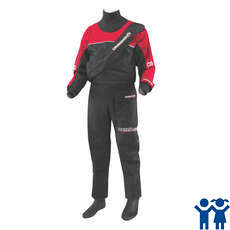 Crewsaver Junior Razor Drysuit - Negro / Rojo