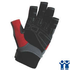 Crewsaver Verano Vela J?nior Guante Corto Del Dedo - Gre / Rojo / Negro Crewsaver Verano Vela J?nior Guante Corto Del Dedo - Gre / Rojo / Negro