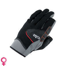 Campeonato Gill Largo Dedo Guantes Sailing - Negro / Gris