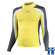 Gill Júnior Sport Uv Manga Larga Rash Vest - Bright Lime / Ash Gill Júnior Sport Uv Manga Larga Rash Vest - Bright Lime / Ash