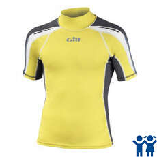 Gill Junior Deporte Uv Manga Corta Rash Vest - Brillante Cal / Ash
