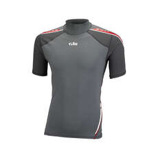 Gill Deporte Del Mens Uv Manga Corta Rash Vest - Ash / Grafito