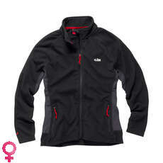 Gill Womens Cuadrícula Microfleece Jacket - Negro
