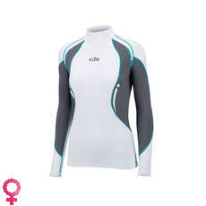 Gill Womens Sport Uv Manga Larga Rash Vest - Blanco / Ash Gill Womens Sport Uv Manga Larga Rash Vest - Blanco / Ash
