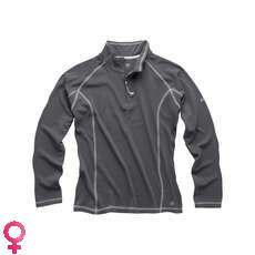 Gill Para Mujer Uv Tec De Cuello Largo De La Manga De La Camiseta Zip - Ash Gill Para Mujer Uv Tec De Cuello Largo De La Manga De La Camiseta Zip - Ash