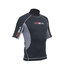 Gul Evotherm Flatlock Júnior Manga Corta Rash Guard - Negro / Gris