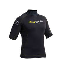 Gul Evotherm Flatlock Manga Corta Rashguard - Negro / Negro Gul Evotherm Flatlock Manga Corta Rashguard - Negro / Negro