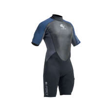 Gul Force-3Mm Flatlock T2 Shorty Wetsuit - Negro / Azul Marino Gul Force-3Mm Flatlock T2 Shorty Wetsuit - Negro / Azul Marino