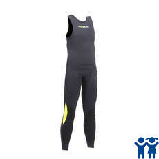 Código Junior Gul Zero 3 Mm Blindstitched Long John Traje - Negro