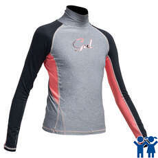 Gul Júnior Flatlock Manga Larga Rashguard - Marl / Negro