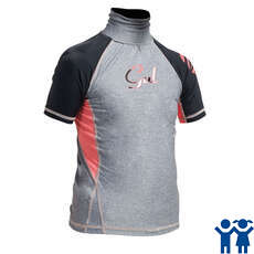 Gul Júnior Flatlock Manga Corta Rashguard - Marl / Negro