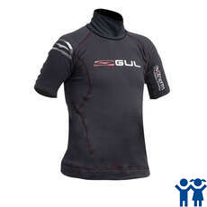 Gul Júnior Flatlock Térmica De Manga Corta Rashguard - Negro / Negro