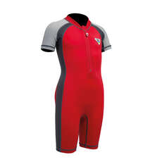 Gul Júnior Flatlock Protección Uv Sunsuit - Rojo / Gris