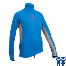 Gul Junior Girls Manga Larga Rashvest - Azul / Plata Gul Junior Girls Manga Larga Rashvest - Azul / Plata