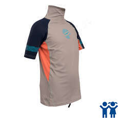 Gul Junior Girls Manga Corta Rashvest - Plata / Coral Gul Junior Girls Manga Corta Rashvest - Plata / Coral
