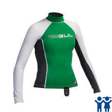 Gul Júnior Manga Larga Rashguard - Verde / Gris Oscuro Gul Júnior Manga Larga Rashguard - Verde / Gris Oscuro