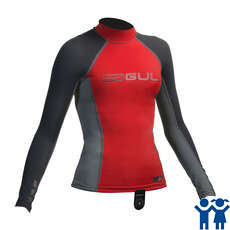 Gul Júnior Manga Larga Rashguard - Rojo / Gris Oscuro Gul Júnior Manga Larga Rashguard - Rojo / Gris Oscuro