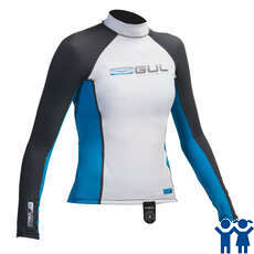 Gul Júnior Manga Larga Rashguard - Blanco / Crip Gul Júnior Manga Larga Rashguard - Blanco / Crip