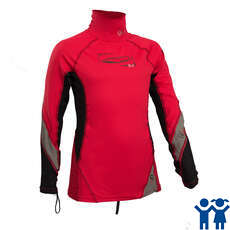 Gul Junior Manga Larga Rashvest - Rojo / Negro