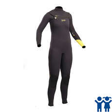 Gul Junior Response Fx Chest Zip 3/2 Mm Bs Traje De Neopreno - Negro / Lima
