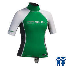 Manga Gul Júnior Corto Rashguard - Verde / Gris Oscuro