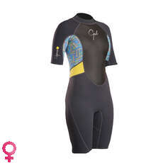 Gul Ladies Response 3 / 2Mm Fl Shorty Wetsuit - Grafito / Líneas Gul Ladies Response 3 / 2Mm Fl Shorty Wetsuit - Grafito / Líneas