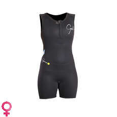 Gul Ladies Response 3 / 2Mm Fl Short Jane Wetsuit - Negro / Líneas Gul Ladies Response 3 / 2Mm Fl Short Jane Wetsuit - Negro / Líneas