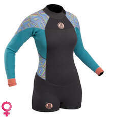 Gul Ladies Surflite Traje De Neopreno De Primavera 2 Mm - Grafito / Líneas