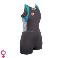Gul Ladies Surflite 3Mm Fl Short Jane Wetsuit - Grafito / Verde Azulado Gul Ladies Surflite 3Mm Fl Short Jane Wetsuit - Grafito / Verde Azulado