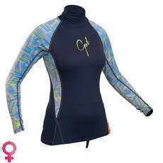 Gul Ladies Swami Manga Larga Rashvest - Azul Marino / Líneas Gul Ladies Swami Manga Larga Rashvest - Azul Marino / Líneas
