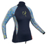 Gul Ladies Swami Manga Larga Rashvest - Azul Marino / Líneas