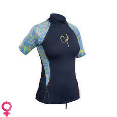 Gul Ladies Swami Manga Corta Rashvest - Azul Marino / Líneas