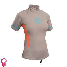 Gul Ladies Swami Manga Corta Rashvest - Plata / Coral Gul Ladies Swami Manga Corta Rashvest - Plata / Coral
