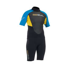 Gul Response 3 / 2Mm Flatlock Shorty Wetsuit - Negro / Azul Eléctrico