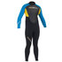 Gul Respuesta 3 / 2Mm Flatlock Steamer Traje - Negro / Azul Eléctrico