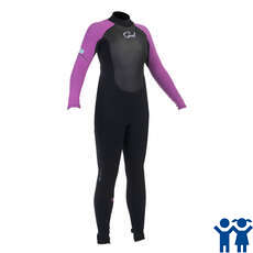 Gul Júnior Niñas Respuesta 3 / 2Mm Steamer Traje - Negro / Iris