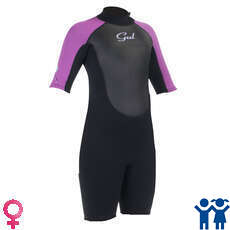 Gul Junior Femenino Respuesta 3 / 2Mm Verano Chapo Traje De 2023- Negro / Iris Gul Junior Femenino Respuesta 3 / 2Mm Verano Chapo Traje De 2023- Negro / Iris