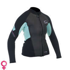 Gul Womens Respuesta 3Mm Flatlock Bolero - Negro / Glaciar Gul Womens Respuesta 3Mm Flatlock Bolero - Negro / Glaciar