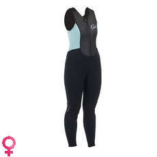 Gul Womens Respuesta 3Mm Flatlock Largo Jane Traje - Negro / Glaciar