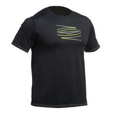Gul Manga Corta T-Fit Camisa De Lycra - Negro