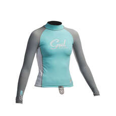 Gul Surf Juniors Filles À Manches Longues Rashguard 2,015 - Glacier / Blanc