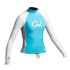 Gul Surf Júnior Chicas Manga Larga Rashguard - Turquesa / Plata