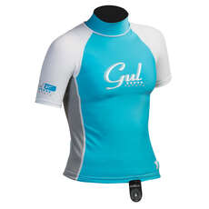 Gul Surf Junior Féminin À Manches Courtes Lycra 2,015 - Turquoise / Argent