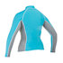 Gul Swami Para Mujer De Manga Larga Rashguard 2015 - Turquesa / Plata
