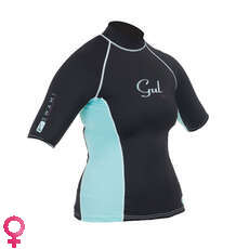 Gul Swami Para Mujer De Manga Corta Rashguard - Negro / Glaciar Gul Swami Para Mujer De Manga Corta Rashguard - Negro / Glaciar