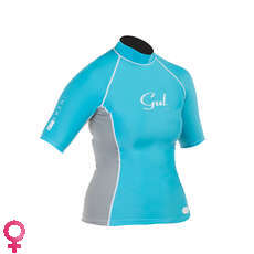 Gul Swami Para Mujer De Manga Corta Rashguard - Turquesa / Plata Gul Swami Para Mujer De Manga Corta Rashguard - Turquesa / Plata