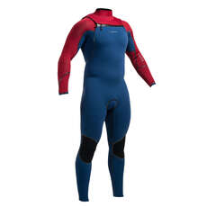 Gul Viper 3/2 Blindstitched Traje - Azul / Rojo