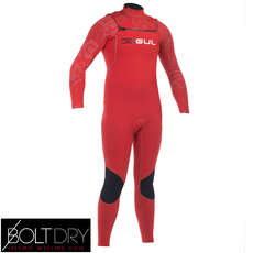 Gul Viper 3 / 2Mm Blindstitched Vapor Traje - Rojo