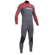 Gul Viper 5/3 Mm Puntada Invisible Para Hombre Traje De Vapor - Gris / Rojo