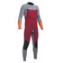 Gul Viper 5/3 Mm Puntada Invisible Para Hombre Traje De Vapor - Gris / Rojo
